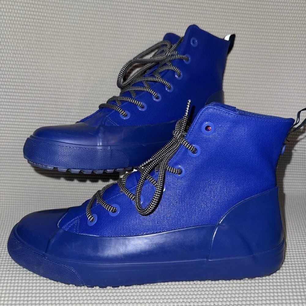 Hunter for Target Blue Rubber Waterproof High Top Sneakers Unisex Size M9 / W11